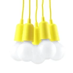 Lampa wisząca DIEGO 5 żółta zwis SL.0580 SOLLUX LIGHTING