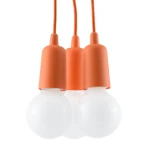 Lampa wisząca DIEGO 3 pomarańczowa zwis SL.0585 SOLLUX LIGHTING