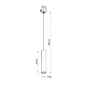 Lampa wisząca PABLO czarna zwis SL.0632 SOLLUX LIGHTING