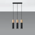 Lampa wisząca PABLO 3L czarna zwis SL.0634 SOLLUX LIGHTING