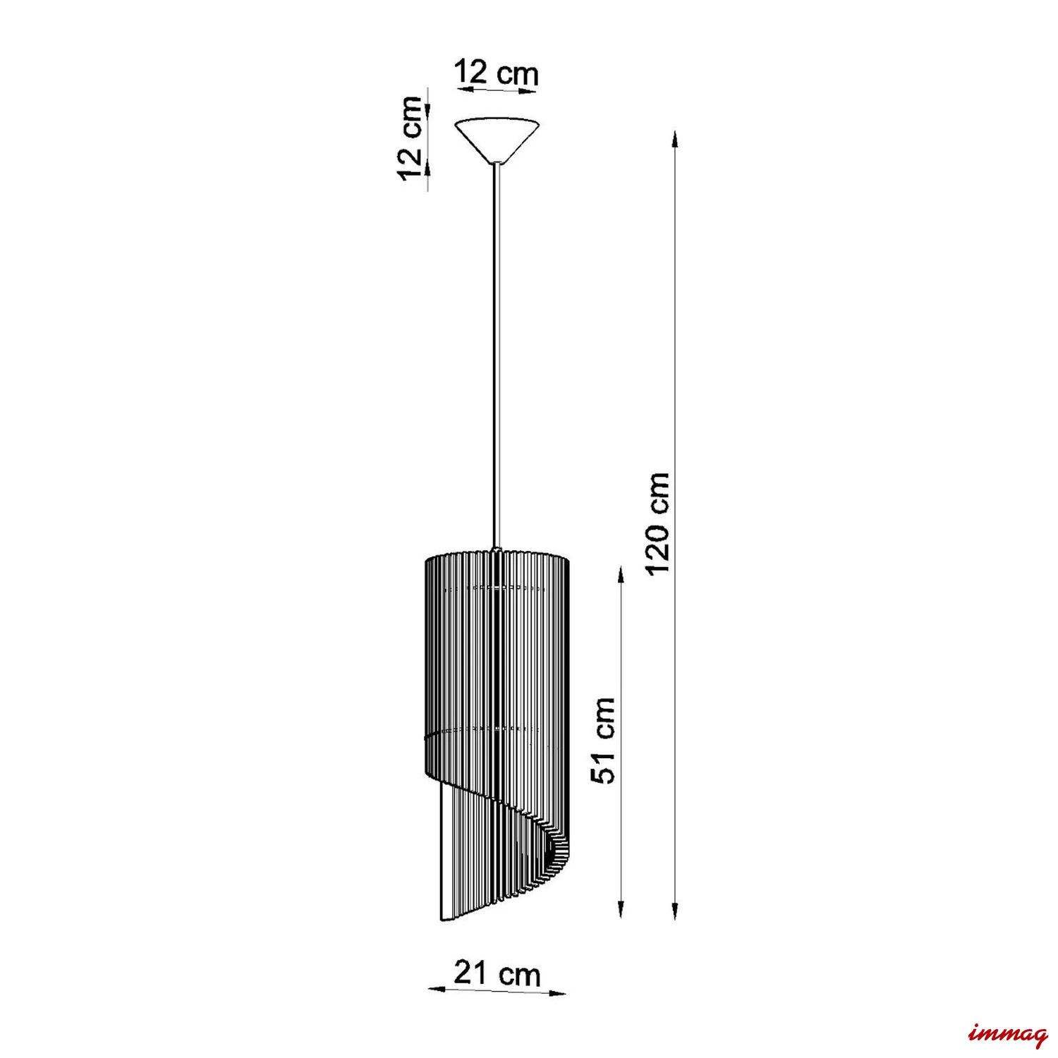 Lampa wisząca ALEXIA zwis SL.0640 SOLLUX LIGHTING - wymiary