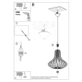 Lampa wisząca ELZA zwis SL.0641 SOLLUX LIGHTING