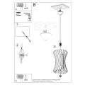 Lampa wisząca ORIANA zwis SL.0642 SOLLUX LIGHTING