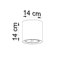 Lampa sufitowa CULLO 140 beton plafon SL.0645 SOLLUX LIGHTING