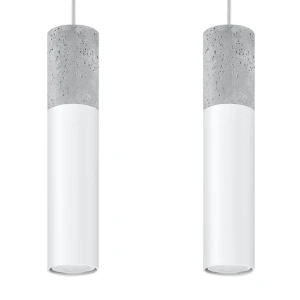 Lampa wisząca BORGIO 2 biała zwis SL.0648 SOLLUX LIGHTING