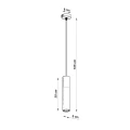Lampa wisząca BORGIO 1 czarna zwis SL.0650 SOLLUX LIGHTING