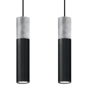 Lampa wisząca BORGIO 2 czarna zwis SL.0651 SOLLUX LIGHTING