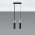 Lampa wisząca BORGIO 2 czarna zwis SL.0651 SOLLUX LIGHTING
