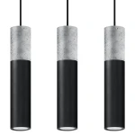 Lampa wisząca BORGIO 3L czarna zwis SL.0652 SOLLUX LIGHTING