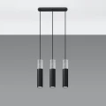 Lampa wisząca BORGIO 3L czarna zwis SL.0652 SOLLUX LIGHTING