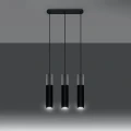Lampa wisząca BORGIO 3L czarna zwis SL.0652 SOLLUX LIGHTING