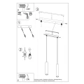 Lampa wisząca LUVO 2 zwis SL.0654 SOLLUX LIGHTING