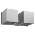 Lampa ścienna QUAD 2 szara kinkiet SL.0658 SOLLUX LIGHTING