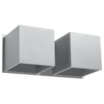 Lampa ścienna QUAD 2 szara kinkiet SL.0658 SOLLUX LIGHTING