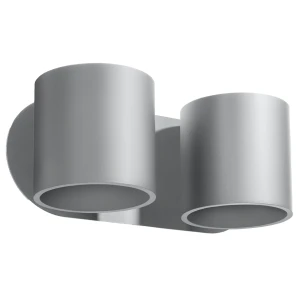 Lampa ścienna ORBIS 2 szara kinkiet SL.0661 SOLLUX LIGHTING