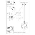 Lampa wisząca TULIP biała zwis SL.0666 SOLLUX LIGHTING
