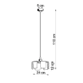 Lampa wisząca TULIP czarna zwis SL.0667 SOLLUX LIGHTING