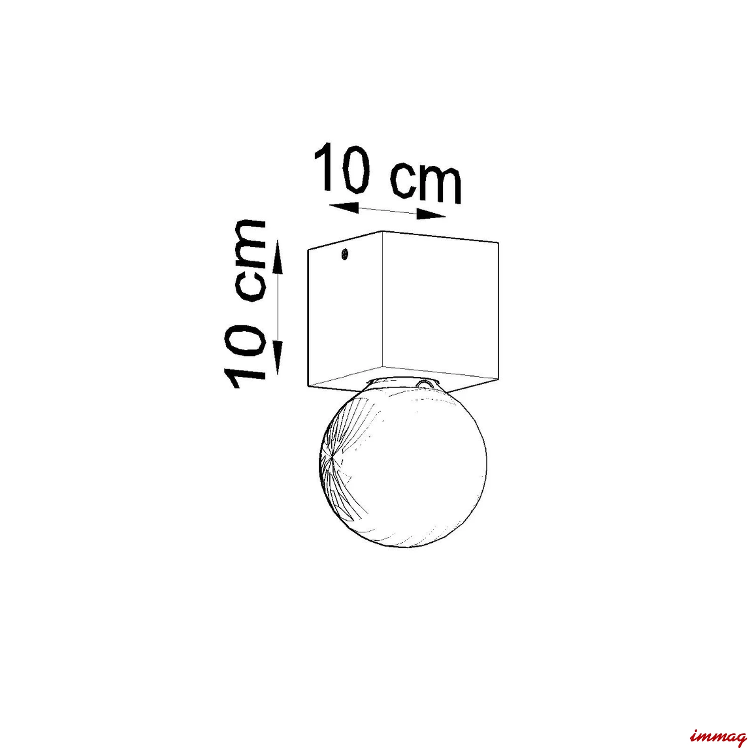 Lampa sufitowa ARIZ naturalne drewno plafon SL.0675 SOLLUX LIGHTING - wymiary