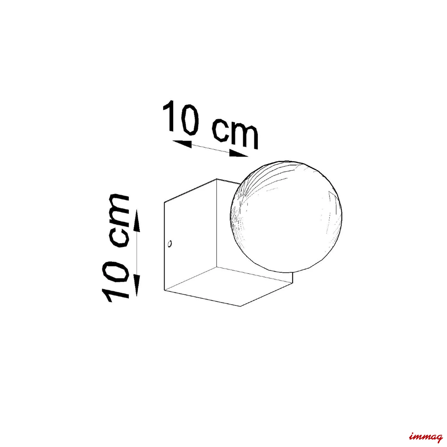 Lampa ścienna ARIZ naturalne drewno kinkiet SL.0676 SOLLUX LIGHTING - wymiary