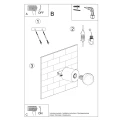 Lampa ścienna SALGADO beton kinkiet SL.0679 SOLLUX LIGHTING