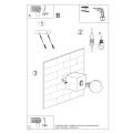 Lampa ścienna ARIZ beton kinkiet SL.0682 SOLLUX LIGHTING