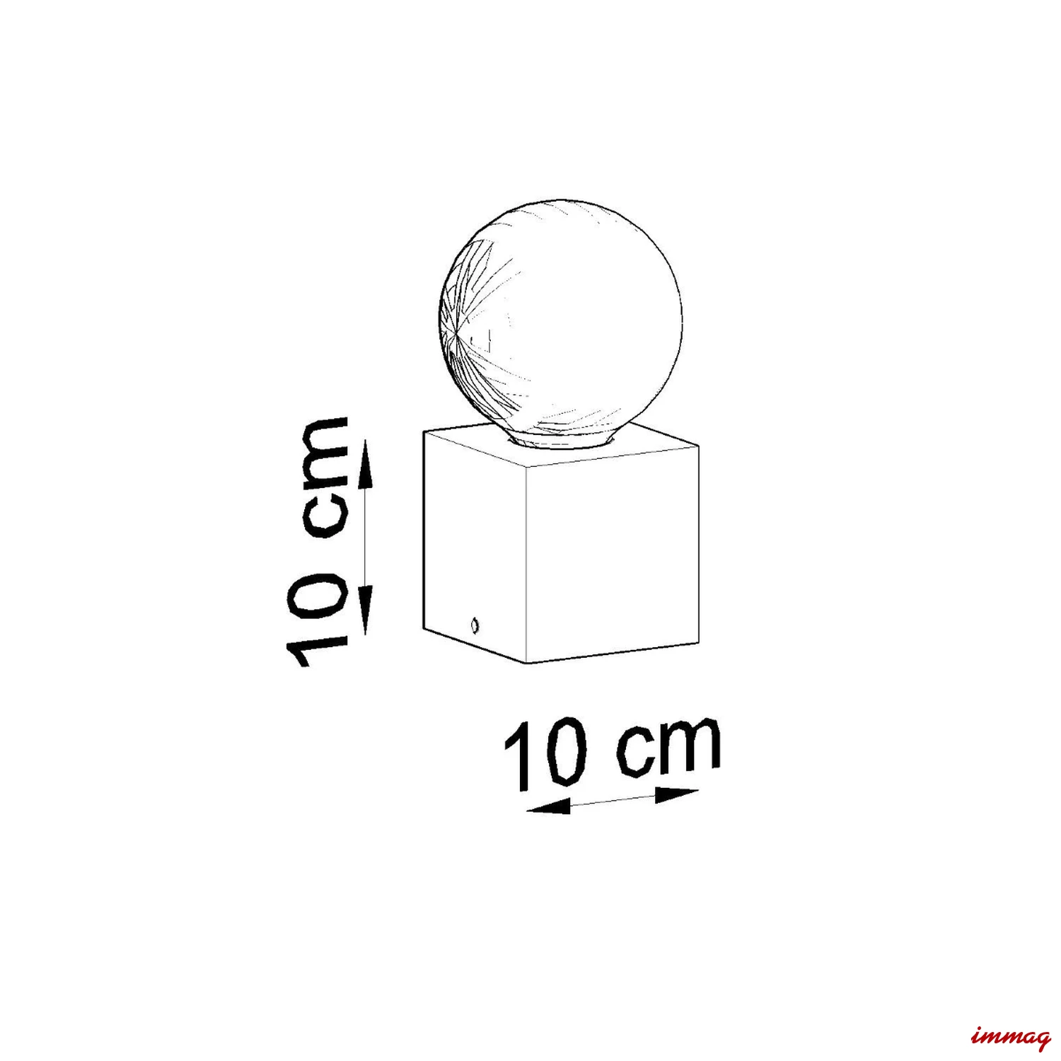 Lampa biurkowa ARIZ beton lampka biurkowa SL.0683 SOLLUX LIGHTING - wymiary