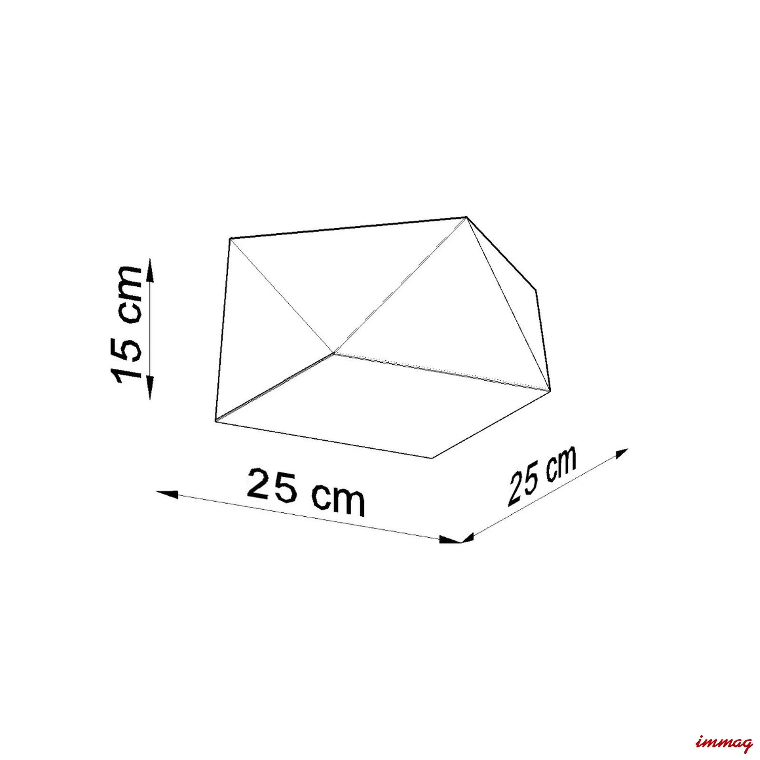 Lampa sufitowa HEXA 25 cekin plafon SL.0688 SOLLUX LIGHTING - wymiary