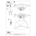 Lampa sufitowa HEXA 25 cekin plafon SL.0688 SOLLUX LIGHTING