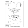 Lampa sufitowa HEXA 35 biała plafon SL.0689 SOLLUX LIGHTING
