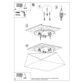 Lampa sufitowa HEXA 45 cekin plafon SL.0694 SOLLUX LIGHTING