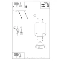 Lampa sufitowa TIUBE biała plafon SL.0695 SOLLUX LIGHTING