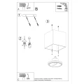 Lampa sufitowa BLAKE szara plafon SL.0699 SOLLUX LIGHTING