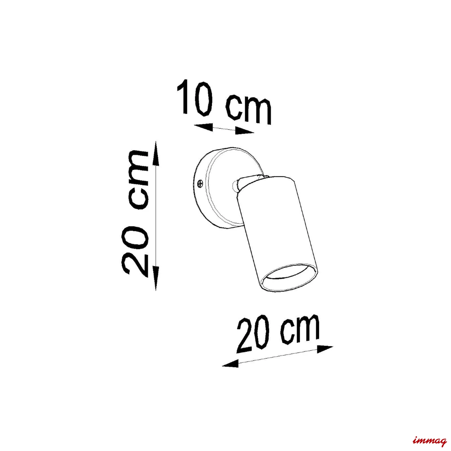 Lampa ścienna BERG naturalne drewno kinkiet SL.0701 SOLLUX LIGHTING - wymiary