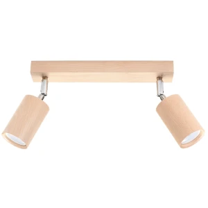 Lampa sufitowa BERG 2 naturalne drewno plafon SL.0702 SOLLUX LIGHTING
