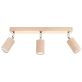 Lampa sufitowa BERG 3 naturalne drewno plafon SL.0703 SOLLUX LIGHTING