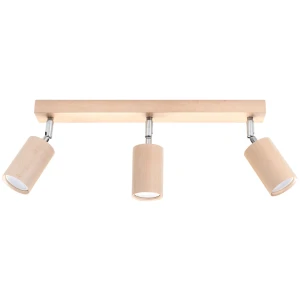 Lampa sufitowa BERG 3 naturalne drewno plafon SL.0703 SOLLUX LIGHTING
