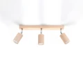 Lampa sufitowa BERG 3 naturalne drewno plafon SL.0703 SOLLUX LIGHTING