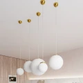 Lampa wisząca UGO 20 złota zwis SL.0715 SOLLUX LIGHTING