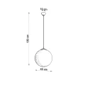 Lampa wisząca UGO 40 złota zwis SL.0717 SOLLUX LIGHTING