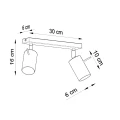 Lampa sufitowa RING 2 chrom plafon SL.0728 SOLLUX LIGHTING