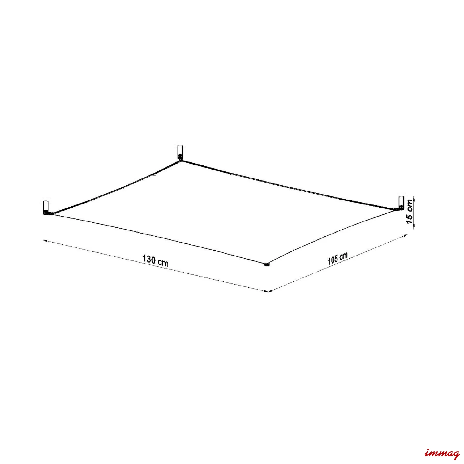 Lampa sufitowa LUNA 3 biała plafon SL.0739 SOLLUX LIGHTING - wymiary
