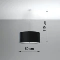 Lampa wisząca OTTO 50 czarna żyrandol SL.0744 SOLLUX LIGHTING