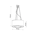 Lampa wisząca SATURNO 50 czarna żyrandol SL.0748 SOLLUX LIGHTING