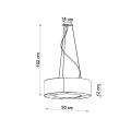 Lampa wisząca SATURNO SLIM 50 czarna żyrandol SL.0750 SOLLUX LIGHTING
