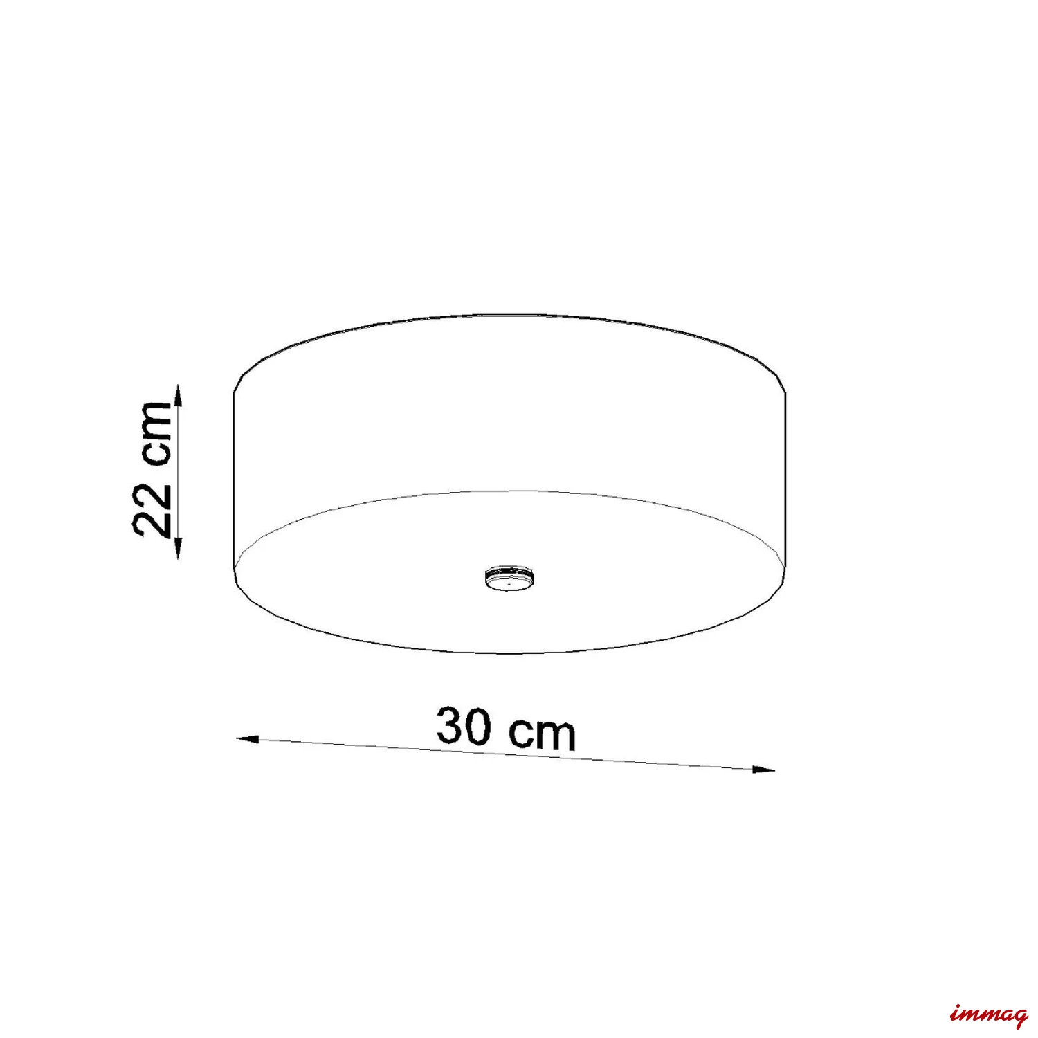 Lampa sufitowa SKALA 30 biała plafon SL.0759 SOLLUX LIGHTING - wymiary
