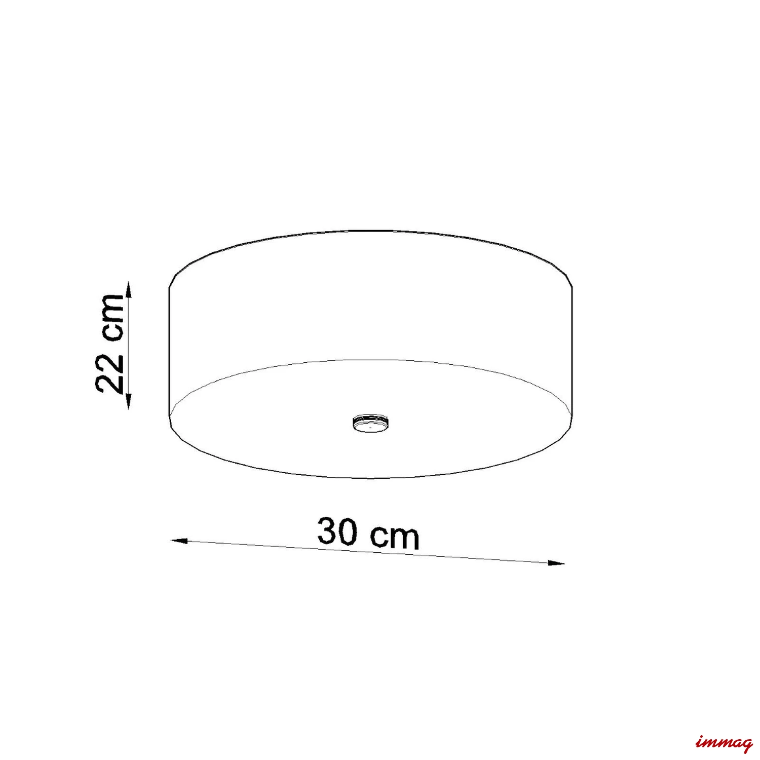 Lampa sufitowa SKALA 30 czarna plafon SL.0760 SOLLUX LIGHTING - wymiary