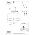 Lampa sufitowa SKALA 30 czarna plafon SL.0760 SOLLUX LIGHTING