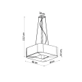 Lampa wisząca URANO 60 czarna żyrandol SL.0784 SOLLUX LIGHTING