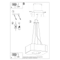 Lampa wisząca URANO 60 czarna żyrandol SL.0784 SOLLUX LIGHTING