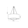 Lampa wisząca SATURNO 90 czarna żyrandol SL.0796 SOLLUX LIGHTING